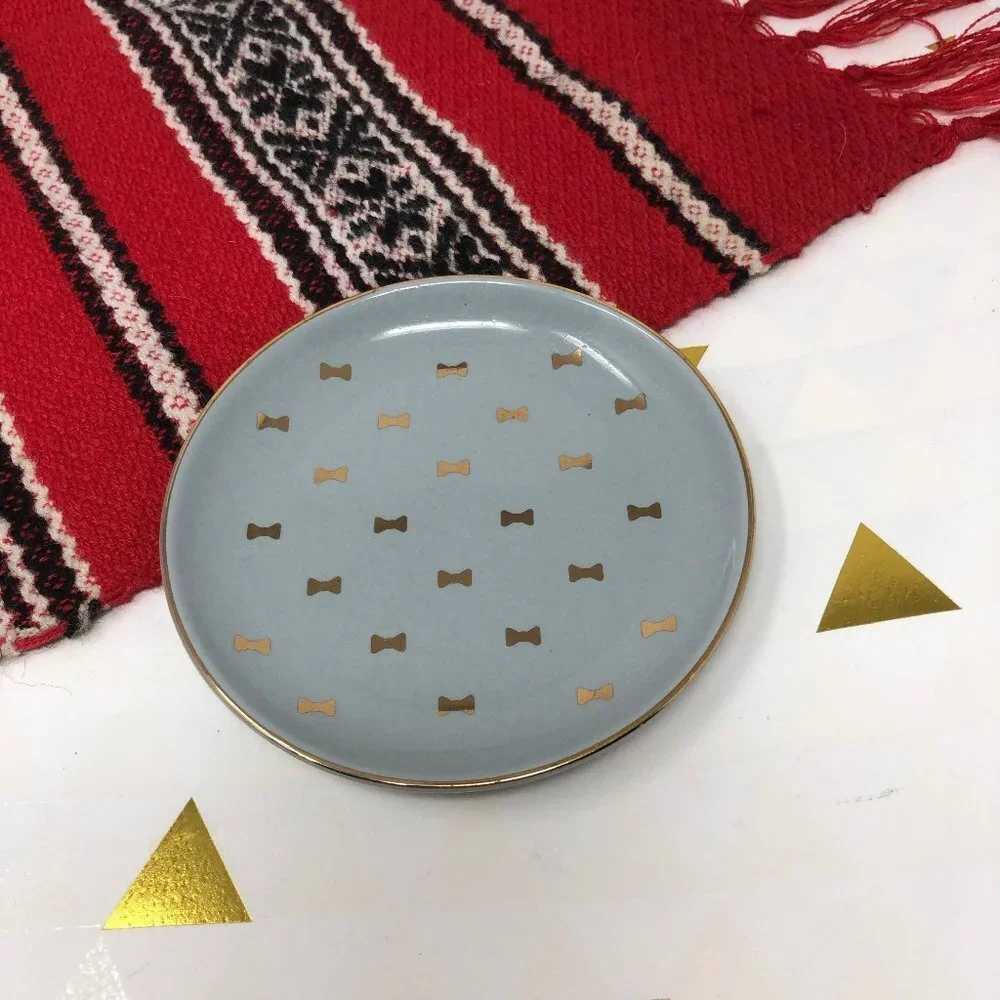 Doghaus Ceramic Gold Dog Bone Jewelry Dish
